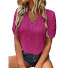 C2501-Camisa Blusa Feminina Branco Laise Lese Rechilieu Plus Size