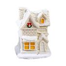 Cabana De Madeira Luminosa Com Luz LED, Enfeite De Natal, Cenário De Aldeia Com Neve, Decoração Para