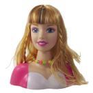 Cabeça de boneca infantil para pentear de plástico 20cm