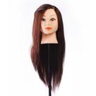 Cabeça de Boneca Para Treino Cabelo 80% Natural 62cm + Suporte de mesa