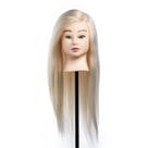 Cabeça de Boneca Para Treino Cabelo 80% Natural 62cm + Suporte de mesa