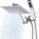Cabeça de chuveiro Combo G-Promise All Metal de 20 cm com spray portátil