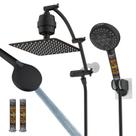 Cabeça de chuveiro Combo Hibbent All Metal de 25 cm com filtro de 20 estágios