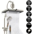 Cabeça de chuveiro Combo Hibbent Rainfall 33cm com filtro portátil