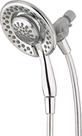 Cabeça de chuveiro Delta 4-Setting In2ition 2 em 1 Chrome 1,75 GPM Cabeça de chuveiro Delta 4-Setting In2ition 2 em 1 Chrome 1,75 GPM