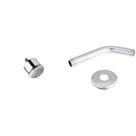 Cabeça de chuveiro hansgrohe Clubmaster de 10 cm, 3 pulverizações, cromada com braço de chuveiro