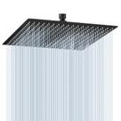 Cabeça de chuveiro KINLIV Matte Black 40cm Rainfall 304 Stainless Steel
