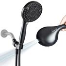 Cabeça de chuveiro portátil Egretshower de 10 configurações com mangueira de 1,4 m - preta