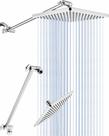 Cabeça de chuveiro Singing Rain de 20 cm com braço de extensão de 38 cm