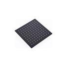 Cabeça de ducha quadrada 20x20 inox preta borda fina