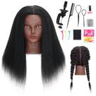 Cabeça de manequim Cabeça de manequim com cabelo humano 100% real de 40 cm