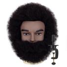 Cabeça de manequim DIRUISI 6Afro Male com barba 100% cabelo humano