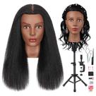 Cabeça de Manequim Firstwon 46 cm de Cabelo 100% Humano para Tranças