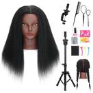 Cabeça de manequim ManneQueenhead com cabelo humano 100% real de 16"