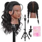 Cabeça de manequim ManneQueenhead com cabelo humano 100% real de 16"