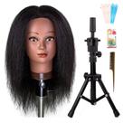 Cabeça de manequim MILLYSHINE 100% cabelo humano real de 16 polegadas