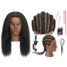 Cabeça de manequim TIANYOUHAIR 100% cabelo humano com suporte de 22 polegadas