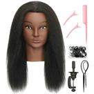 Cabeça de manequim TIANYOUHAIR com cabelo humano 56cm com suporte