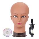 Cabeça de manequim TKIMHEQ Feminina Careca de 55 cm de circunferência Cabeça de manequim TKIMHEQ Feminina Careca de 55 cm de circunferência