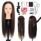 Cabeça de manequim ZOMOI com 80% de cabelo humano real 66-71cm