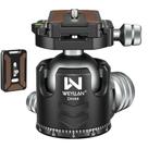 Cabeça de tripé WEYLLAN DH44 44 mm Cabeça esférica de baixo perfil