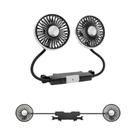 Cabeça Dupla 360 graus Ventilador De Carro Rotativo Com 5 Lâminas E 3 Velocidades, Ventilador USB Para