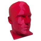 Cabeça Expositor Para Boné E Óculos 3d Manequim Cor Vermelho