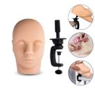 Cabeça Manequim Emborrachada Suporte Mesa Treino Make Cílios Maquiador Profissional Extenção Alongamento Cilios Lash Sobrancelha Micropigmentação