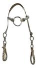 Cabeçada De Couro Cru Argolas Inox, Cavalo