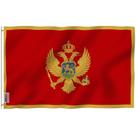 Cabeçalho de lona de poliéster Flag Anley Montenegro 90x150cm