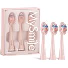 Cabeças de Escova de Dente MySmile DY156 Kit com 3 Unidades Rosa