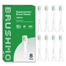 Cabeças de escova de dentes Brushmo BM678w, pacote com 8 unidades, Medium Firm