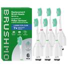Cabeças de escova de dentes Brushmo BM726 E-series, pacote com 6 unidades médias