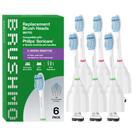 Cabeças de escova de dentes de reposição Brushmo E-series Sensitive x6
