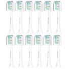 Cabeças de escova de dentes de reposição para cabeças de reposição Philips Sonicare, cabeça de escova de reposição compatível com a escova de dentes elétrica Phillips Sonicare, pacote com 12