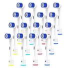 Cabeças de escova de dentes de reposição Voguish para Oral B Braun, pacote com 16