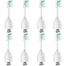 Cabeças de escova de dentes para Philips Sonicare Cabeças de escova de reposição de cerdas Dupont médias macias Cabeças de reposição para escovas de dentes elétricas Essence Xtreme Elite Advance e CleanCare da série E, pacote com 8, brancas