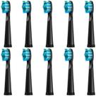 Cabeças de escova de dentes teeteck 10 un. compatíveis com Fairywill, preto