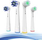 Cabeças de Escova de Dentes TINGOX 4 Unidades para Oral-B Braun