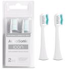Cabeças de escova de reposição Aquasonic Icon Toothbrush, pacote com 2