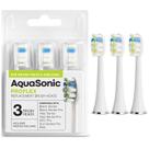 Cabeças de escova de reposição Aquasonic Proflex, pacote com 3, brancas