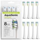 Cabeças de escova de reposição Aquasonic Proflex, pacote com 8, brancas