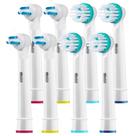 Cabeças de escova de reposição para Oral-B Braun, pacote com 8