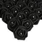 Cabeças de flores artificiais IPOPU Black Rose 100 unidades com cristal