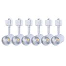 Cabeças de iluminação de trilhos LED mirrea, pacote com 6, 6,5 W, 3000 K, branco quente