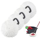 Cabeças de reposição Spin Mop, pacote com 4 unidades de microfibra para todos os andares