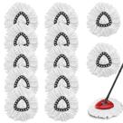 Cabeças de reposição Spin Mop Yeazhen, pacote com 12 unidades de microfibra