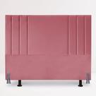 Cabeceira 100 Cm Solteirão Cama Box Estofada Veludo Frame Rosa