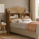 Cabeceira 100% MDF Cama Box Solteiro 2 Nichos Robusta