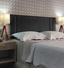 Cabeceira 140 Cama Box Double Siena Cinza Suede Com Pés RBL